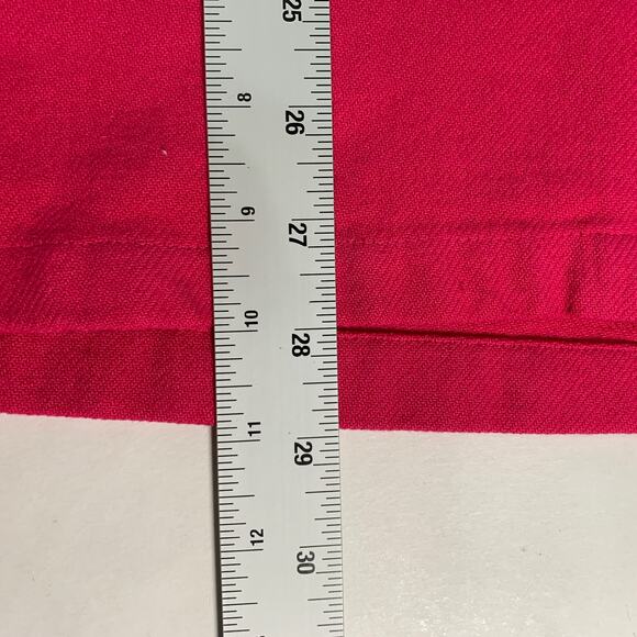 Zara L Mens Cotton Button Front Shirt Bold Magenta Short Sleeves - Picture 8 of 10